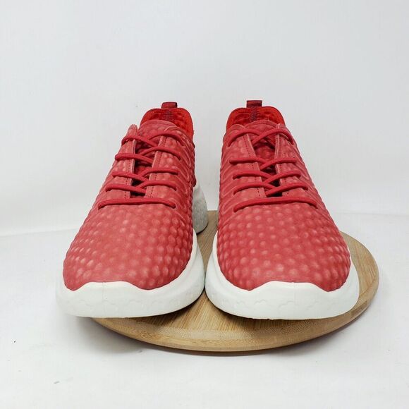 ECCO Therap Shoes Womens 38 Red Nubuck Honeycomb Chunky Platform Sneakers - Picture 3 of 13
